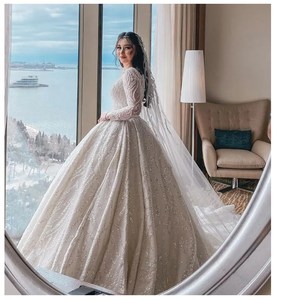 Taglie forti personalizzano abiti da sposa abito da sposa di lusso con perline principessa abito da sposa abiti da sposa 2026 abito da sposa Dubai - Product Image 4