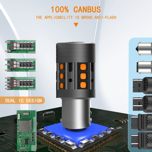 S4 không có siêu Flash 28W 2800lm bau15s 3156 7440 Fan hổ phách 1156 CANBUS không thấm nước lần lượt tín hiệu dẫn bóng đèn - Product Image 4