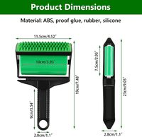 2er Pack Silikon Manual Style Kunststoff Sticky Lint Collector Roller Wasch bare wieder verwendbare Flusen-und Tierhaarent ferner bürste