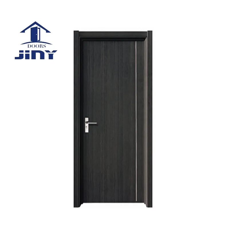 Jiangshan fabrika verilen ana kapı tasarımları PVC MDF kompozit ahşap kapılar daire ofis için MDF paneli