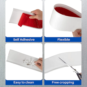 New Arrival 4 "6" tự dính Hot Bán cao su Vinyl PVC ván chân tường cho sàn cơ sở Cove - Product Image 5