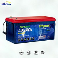 Batterie LiFePO4 à décharge profonde 24V 120AH Grade A pour stockage d'énergie marine, bus CAN, borne M8, 6000 cycles, CE RoHS IP67, service OEM ODM