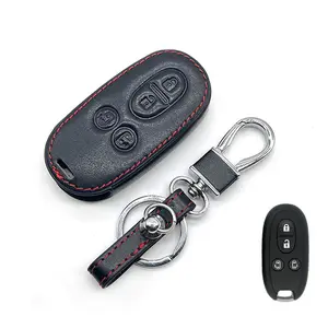 Sarung kunci mobil kulit gantungan kunci untuk Suzuki Palette Solo MR Wagon Hustler Alto Lapin setiap Spacia sarung fob Remote pintar