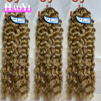 Extensiones de Cabello Humano Remy Camboyano para Trenzas de Ganchillo, con Anillo de Pluma, Paquetes de Cabello Humano Natural para Salón