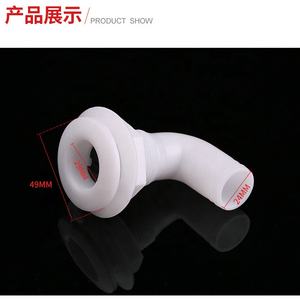 Plastique résistant aux chocs blanc noir à 90 degrés à travers la coque raccord un écrou Application matériel marin sortie d'accessoires de bateau - Product Image 6