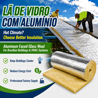 Rouleau d'isolation en laine de verre avec feuille d'aluminium pour toiture et structure en acier