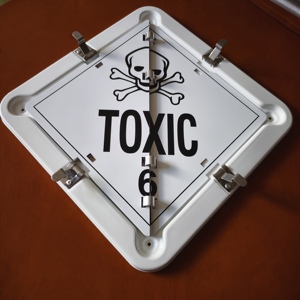 Système de plaques rabattables 8 Legend Hazmat pour remorques Système de plaques rabattables 8 Legend pour remorques <span class=keywords><strong>4</strong></span> coins coupés - Product Image 3