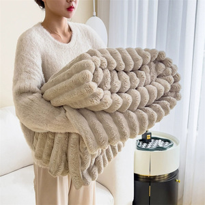 Manta Suave de Invierno, Cubrecama Cálido para Oficina, Mantas Gruesas de Color Sólido, Manta de Franela Sherpa para Sofá - Product Image 1