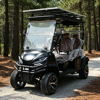 Voiturette de golf électrique robuste pour 4 passagers avec revêtement de couleur personnalisé et porte-bagages supplémentaire haute résistance