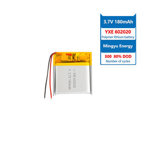 OEM/ODM Haute Sécurité 3.7V/180mah 602020 Poche Commerciale Micro Batterie Lithium Polymère Rechargeable - Product Image 1