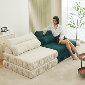 Sofá individual comprimido Fábrica al por mayor Moderno Color sólido Sofás plegables para sala de estar Sofá de terciopelo suave para el hogar <span class=keywords><strong>se</strong></span> <span class=keywords><strong>convierte</strong></span> <span class=keywords><strong>en</strong></span> <span class=keywords><strong>cama</strong></span> - Product Image 1