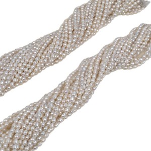 Collier et bracelet en perles d'eau douce baroques naturelles AK, goutte d'eau, 5-6 mm, semi-finies, blanches/roses, perles d'eau douce naturelles en vrac - Product Image 5