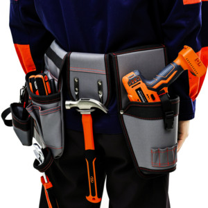 Bolsa <span class=keywords><strong>de</strong></span> Herramientas para <span class=keywords><strong>Electricista</strong></span> Profesional, Impermeable, <span class=keywords><strong>de</strong></span> Oxford, con Múltiples Bolsillos y Soporte para Martillo <span class=keywords><strong>de</strong></span> Acero - Product Image 2