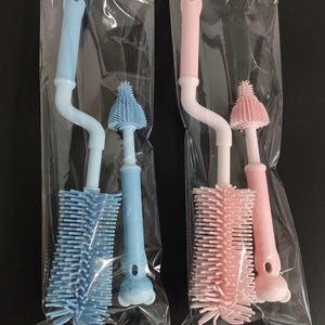 Juego de cepillos de silicona para biberones con mango largo para limpiar biberones y tetinas, uso doméstico, cuidado de la madre y el bebé - Product Image 2