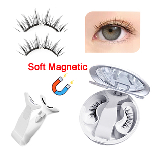 <span class=keywords><strong>Cils</strong></span> magnétiques doux faits à la main sans colle avec applicateur, 3D naturels, réutilisables, imperméables, faciles à poser, kit de <span class=keywords><strong>faux</strong></span> <span class=keywords><strong>cils</strong></span> - Product Image 1