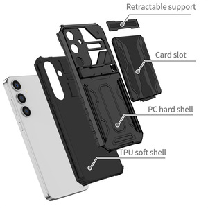 Supporto per armatura antiurto <span class=keywords><strong>custodia</strong></span> per <span class=keywords><strong>Samsung</strong></span> <span class=keywords><strong>Galaxy</strong></span> S20 <span class=keywords><strong>S21</strong></span> S23 FE / S24 S22 S21Ultra PLUS / Note20 Ultra con coperchio Slot per schede - Product Image 3