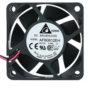 AFB0612EH-A 12V 6025 0.48A Delta High Air Flow 6800 RPM Axial Flow Cooling Fan