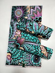 Kain Lilin Asli Belanda Desain Baru Grosir Mewah Super Gold Wax Print 100% Katun Lembut untuk Gaun Pernikahan Tekstil Rumah - Product Image 5