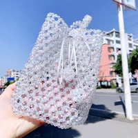 Perles carrées en acrylique synthétique de laboratoire en gros, 6-16 mm, transparentes, pour sacs et bijoux DIY