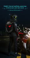 Cool LED Mask Eyes Motociclismo Negro Mochila de gran tamaño Al Aire Libre Long Traveling Night Glowing LED mochila
