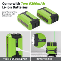 Niveau laser à nivellement automatique Huepar LS11G 4V1H niveau laser rotatif à ligne croisée à 360 degrés