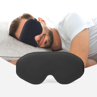 Masque de sommeil 3D occultant en coton confortable OEM – Mousse à mémoire de forme sans pression, sangle élastique compatible cils