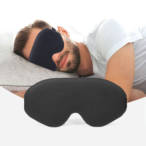 Masque de sommeil 3D occultant en coton confortable OEM – Mousse à mémoire de forme sans pression, sangle élastique compatible cils - Product Image 3