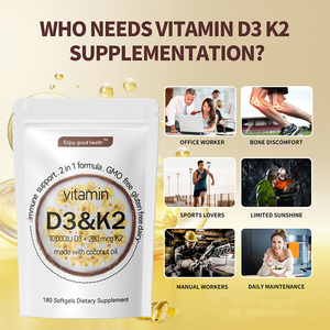 Vitamina D3 + K2 Softgels densità ossea capsule supporto integratore alimentare funzione muscolare sana integratore di forza ossea - Product Image 6