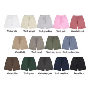 กางเกงขาสั้นลำลองผ้าฝ้ายแท้ 100% ปรับแต่งโลโก้ได้, กางเกงขาสั้นออกกำลังกาย วิ่ง ฟิตเนส, กางเกงขาสั้นลำลองระบายอากาศสำหรับผู้ชาย - Product Image 3