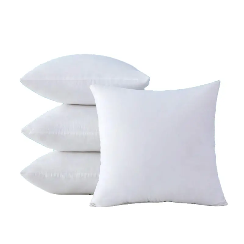 Almohada de poliéster hipoalergénica de 16x16 y 18x18 con relleno de microfibra para cama, sofá, cojines cuadrados