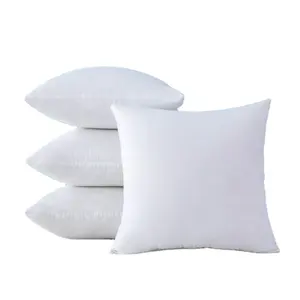 Coussin en polyester hypoallergénique 16x16 18x18 Inserts en microfibre rempli de coussins de canapé-lit Coussin carré