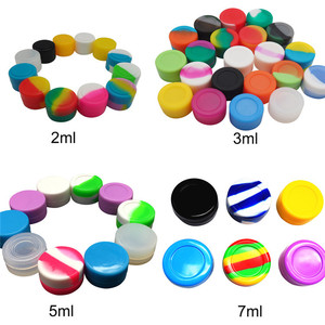 Mini du lịch 2ml 2.5ml 4.5ml 8ml đa sử dụng lưu trữ container lọ chai dầu các loại màu sắc Silicone Jar hút phụ kiện - Product Image 5