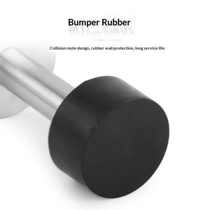 Butée de porte en acier inoxydable anti-collision, installation murale domestique, base épaissie, caoutchouc silencieux, vente en gros Chine - Product Image 2