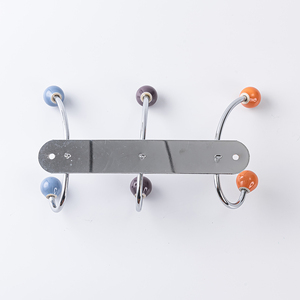 Colorful Metal R <b>Hooks</b> Wall Mounted Iron <b>Coat</b> <b>Hook</b> Rack Multifunctional Clothing Storage Hanger Organizer - Product Image 3