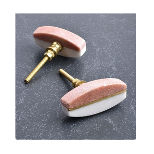 Tiradores de Muebles de Mármol Dorado Sólido de Lujo 2025, Hechos a Mano, de Alta Calidad, Forma Libre, Cuadrados, para Cajones, Puertas y Armarios - Product Image 1