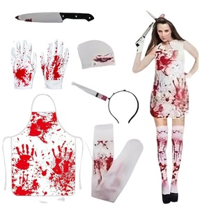 Accesorio de maquillaje único para mujer, estilo oscuro, con diseño de manchas de sangre, para <span class=keywords><strong>disfraz</strong></span> de enfermera o <span class=keywords><strong>doctora</strong></span> de terror, festivo y peculiar, transfronterizo - Product Image 3