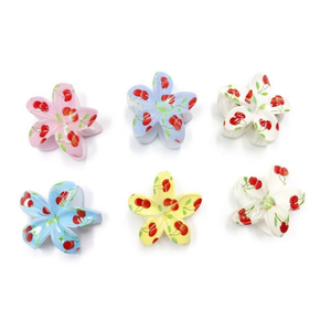 Fermacapelli a Forma di Fiore di Ciliegio 8Cm in Plastica Stile Dolce per Uso Quotidiano Femminile Alta Qualità 2 Pezzi per Colore - Product Image 1