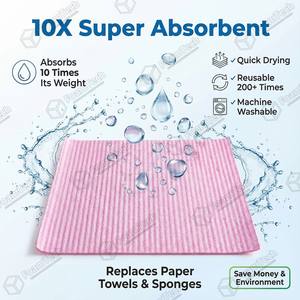 Paño de Esponja de Celulosa Antibacteriana - Paño de Limpieza Multiusos Lavable para Sitios Médicos/de Construcción - Product Image 2