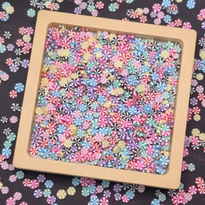 Vente en gros de 5mm d'argile polymère colorée bonbons à la menthe poivrée argile molle chaude arrose <span class=keywords><strong>dessert</strong></span> de noël pour Nail Art Slime Charms - Product Image 3