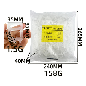 Clips <span class=keywords><strong>de</strong></span> nivellement <span class=keywords><strong>de</strong></span> carreaux réutilisables en plastique, 1.5MM, 100 pièces, entretoises pour l'installation <span class=keywords><strong>de</strong></span> carreaux <span class=keywords><strong>de</strong></span> sol et <span class=keywords><strong>de</strong></span> mur, pour la construction et la rénovation <span class=keywords><strong>de</strong></span> la maison - Product Image 2