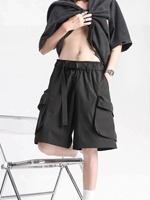 Shorts cargo pour homme à taille mi-haute, respirants, à motif floral, décontractés, avec taille élastique et plusieurs poches, pour l'été, le streetwear et la randonnée en extérieur