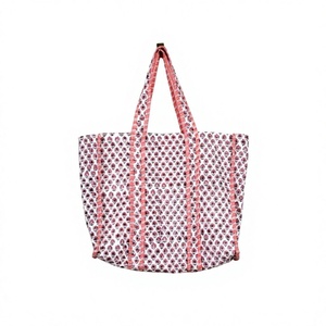 Wholesale Low Price Vintage Style Casual Tote Quilted Flower Design Crossbody Shoulder Bag <b>Large</b> Capacity Eco Friendly Cotton - Product Image 1