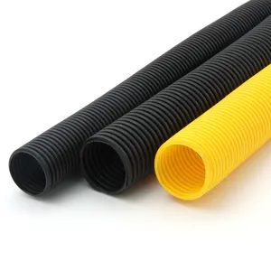 Tubo de plástico de aislamiento flexible Conducto de cable eléctrico industrial PE/PP/PA tubo de PE de manguera corrugada de plástico