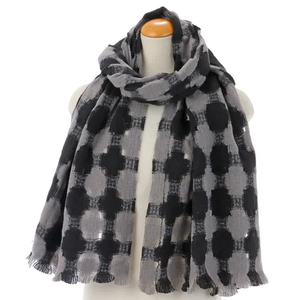 Bufanda larga elegante a cuadros, gruesa, cálida, transpirable y cortavientos, para mujer, estilo otoño-invierno. - Product Image 4