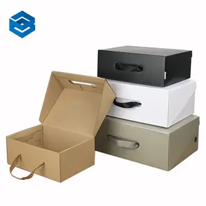 2024 новая Прямая цена с завода, биоразлагаемая бумажная коробка для обуви, упаковка с индивидуальным логотипом и цветом