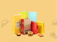 Sos poignée sac en papier de restauration rapide sacs à emporter marron avec poignée torsadée sac en papier à déjeuner-acheter Bolsa De Papel, personnalisé imprimé votre propre