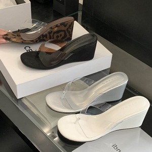 Sandales décontractées pour femmes à imprimé léopard, à bout ouvert, pour les fêtes, talons hauts sexy avec semelle extérieure en TPU, tendance mode printemps-été - Product Image 5