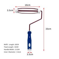 Cadre de rouleau à peinture en cage à 5 fils ANST Industrial 7 pouces, 9 pouces, 10 pouces avec tige de 6 mm de diamètre, acier inoxydable zingué, bricolage, OEM personnalisé