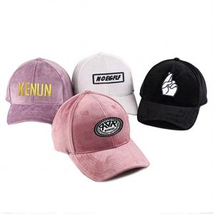 Casquette de baseball en velours de haute qualité avec logo brodé personnalisé, doublure en satin, casquette de sport - Product Image 4