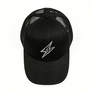 Unisex Lightning Embroidery Baseball Cap Breathable Mesh 5-Panel Snapback Hat for Tennis, Golf, Hiking, Running - Product Image 4